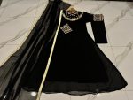 Handwork And Embroidery On Neck,Sleeves Maxi With Lace Work Duppatta And Trouser 3Pcs - Image 4