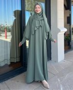 Olive  Abaya With Stoller