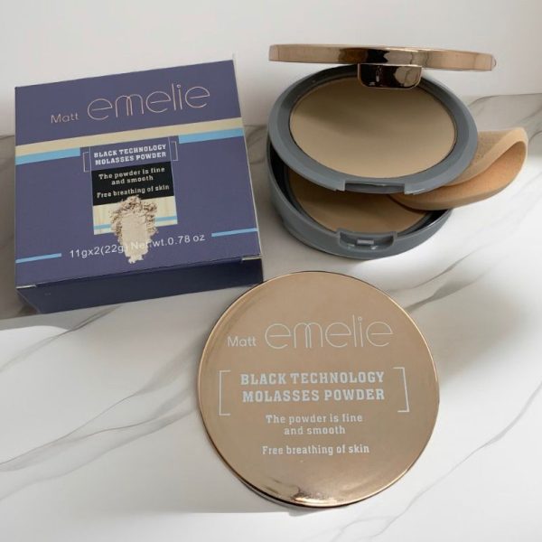 Matt Emelie 2in1 Face Powder with puff & mirror