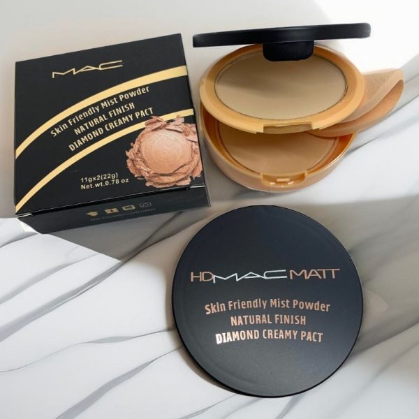 HD MAC Matt Face Powder 2in1 Original with puff & mirror.