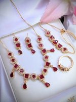 Zarcon 3 Pieces Heart Combo Set includes chain, locket, and adjustable ring.