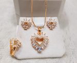 Zarcon 2 Pieces Set includes a chain locket and matching earrings