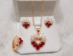 Zarcon 2 Pieces Set includes a chain locket and matching earrings - Image 2