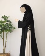 Elegant Black Emma Abaya With Stoller - Image 7
