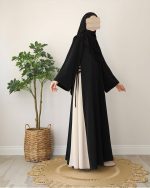 Elegant Black Emma Abaya With Stoller - Image 4