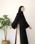 Elegant Black Emma Abaya With Stoller - Image 3