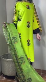 Zest Tribal 3PCS Set With Chiffon Dupatta - Image 5