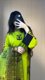 Zest Tribal 3PCS Set With Chiffon Dupatta - Image 4