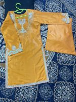 Cotton Kids Arrival – 2Pcs Embroidered Shirt With Plain Flapper - Image 6