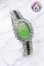 Luxury Emerald Diamond Watch – Premium Crystal Bracelet Watch for Women - Image 6