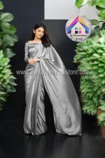 Silk Saree – Blouse, Petticoat & 7 Yards Stitched Saree - Image 6