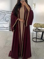 DIL-E-NOOR Abaya – Wool Peach Fabric