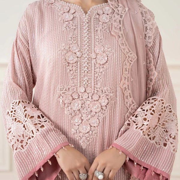 Maria-B Tie-Dyed Chiffon Embroidered Unstitched 3Pcs Suit