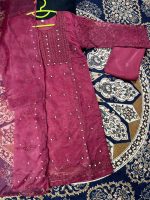 Heavy Embroidered 3-Piece Dress (Shirt, Trouser & Dupatta) - Image 2