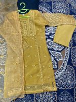 Heavy Embroidered 3-Piece Dress (Shirt, Trouser & Dupatta) - Image 4