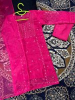 Heavy Embroidered 3-Piece Dress (Shirt, Trouser & Dupatta) - Image 8