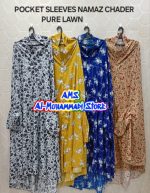 Sleeves Namaz Chadar With Naqab – Swiss Lawn - Image 5