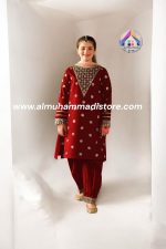 Cotton Embroidered Kids 2Pcs Suit - Image 4