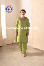 Cotton Embroidered Kids 2Pcs Suit - Image 2