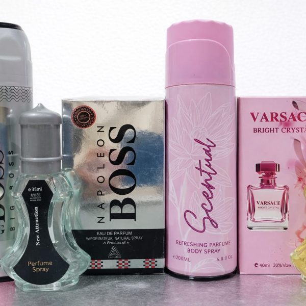 Pack of 4pcs Perfume & Body Spray Combo for Men & Women