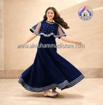 2Pcs Front Embroidered Down Shoulder Maxi Dress Set